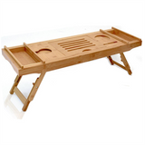 Bathroom products Bamboo bathtub caddy tray with legs