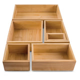 Household items Bamboo Wood Kitchen Cabinet Drawer Organizer