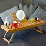 Bathroom products Bamboo bathtub caddy tray with legs